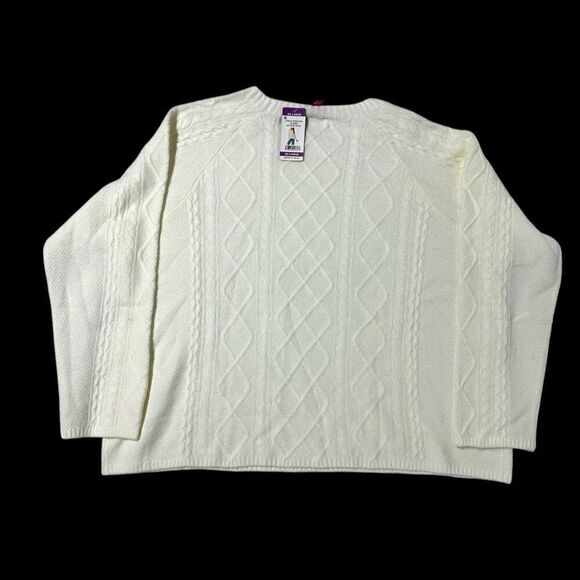 Vince Camuto Women's Cable Sweater Antique White Size XXL - Picture 8 of 10